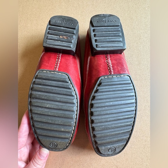 Cole Haan Country red leather mule slide flat shoe size 7 - Picture 3 of 7